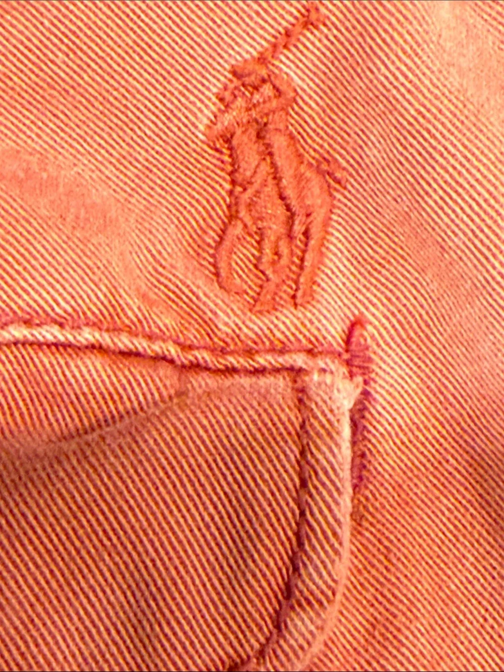 Polo by Ralph Lauren Men's Brick Red Flat Front Chino Shorts Cotton Size 36